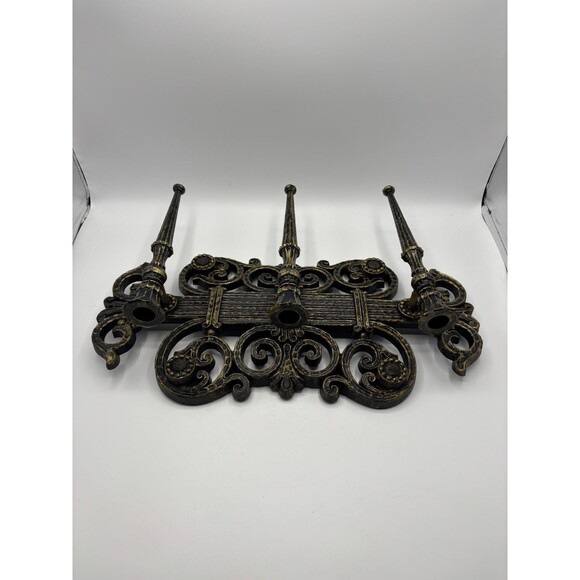 Vintage 1970's Homco Dart 4193 Wall Gothic Candelabra 3 Candle Holder Regency - Picture 6 of 10